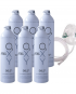 PACKAGE of 6 FeelOXY LARGE CANS WITH 12 L OF BOTTLED OXYGEN WITH TUBE AND OXYGEN MASK