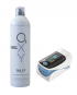 PACKAGE OF LARGE CAN WITH SPRAYER WITH 12 L OF BOTTLED OXYGEN AND BLUE PULSE OXIMETER
