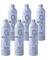 PACKAGE OF 6 LARGE CANS WITH NOZZLE FOR TUBE AND MASK WITH 12 L OF COMPRESSED  OXYGEN